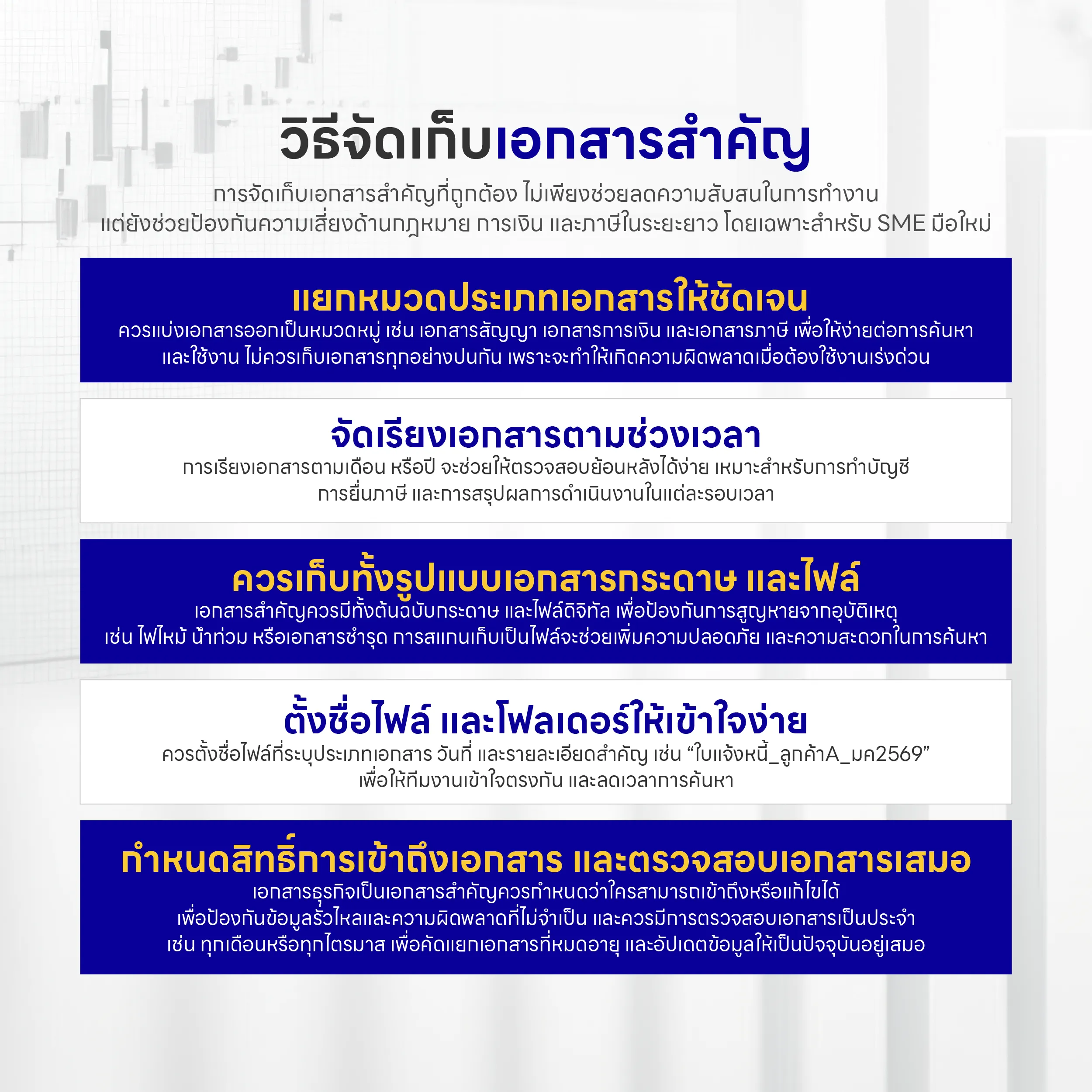 วิธีจัดเก็บเอกสารสำคัญ